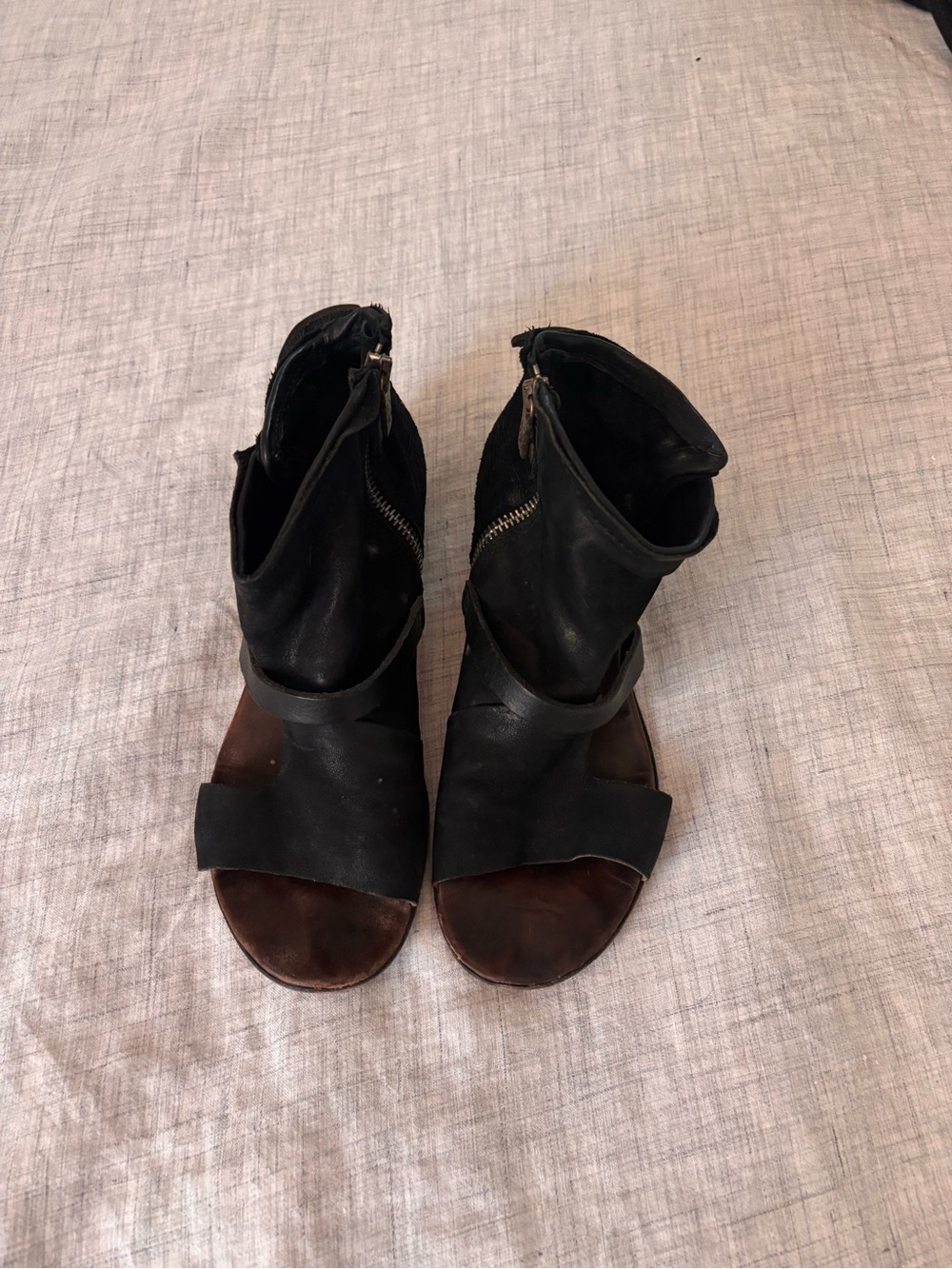 Free People  A.S.98 Open-Toe Cutout Ankle Sandals. - Picture 3 of 4